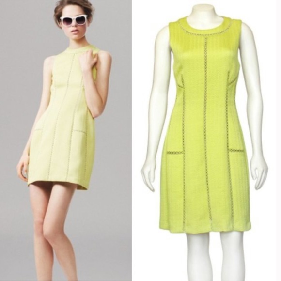 Rebecca Taylor Dresses & Skirts - NWOT Rebecca Taylor Chartreuse Brocade  Dress Sz 6